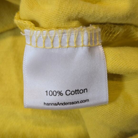 Hanna Andersson Car Print Short Sleeve T-Shirt Yellow Boys 6-7 - Picture 3 of 4